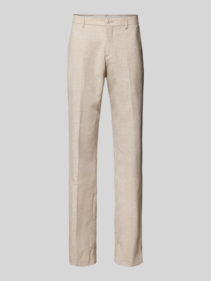 s.Oliver BLACK LABEL Anzughose aus Leinen-Mix Modell 'Pure' Beige 2