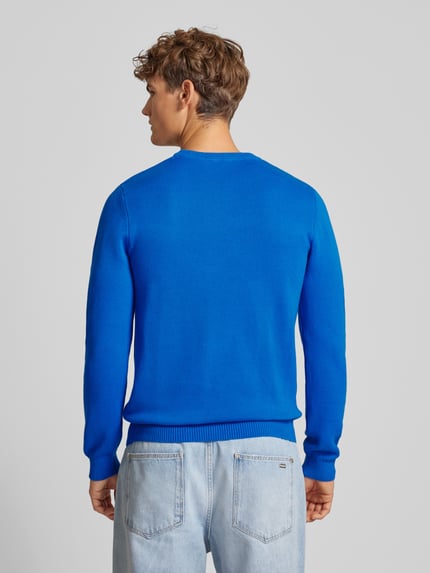 REVIEW Gebreide pullover met ronde hals Koningsblauw - 5