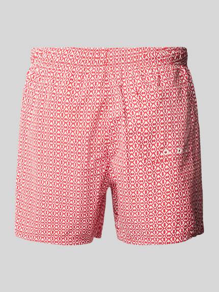 Tommy Hilfiger Regular Fit Badehose mit Tunnelzug Rot 3