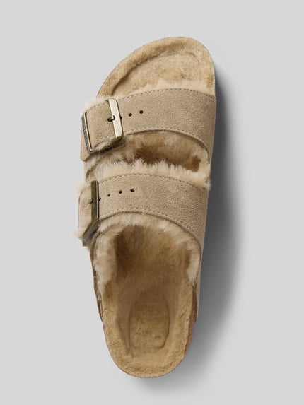 Birkenstock Sandalen mit Dornschließe Modell 'Arizona' Taupe 3
