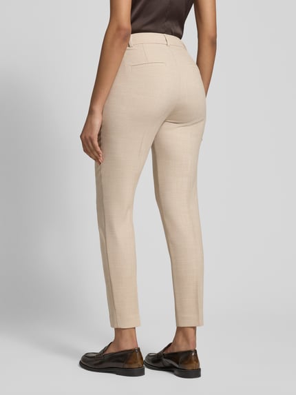 COMMA Broek met persplooien en paspelzakken aan de achterkant Zand - 5