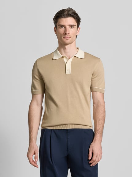 GANT Slim Fit Poloshirt mit Logo-Stitching Beige 4