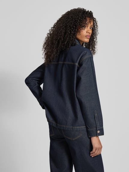 Jake*s Casual Hemdbluse mit Knopfleiste Jeansblau 5
