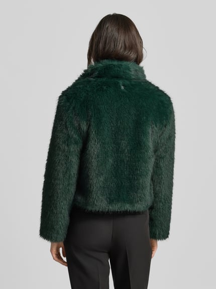 Marc Cain Regular Fit Jacke aus Kunstfell Dunkelgruen 5
