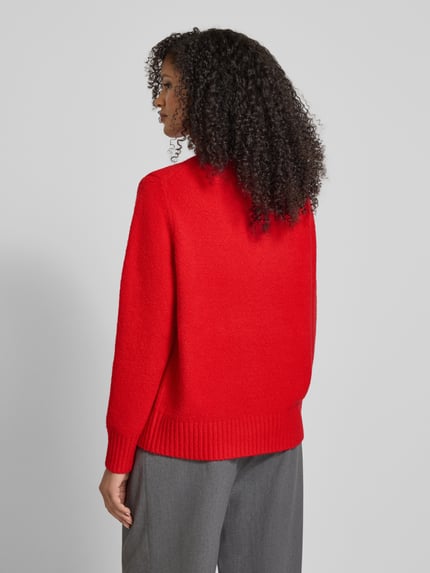 Jake*s Casual Strickpullover mit Stehkragen Kirsche 5