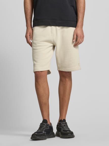 GUESS Activewear Szorty z elastycznym pasem i tunelem model ‘ALDWIN’ Beżowy 4