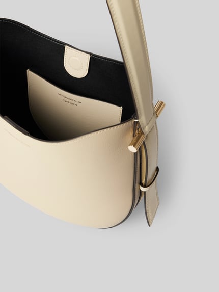 Victoria Beckham Torebka z nadrukiem z logo Écru 5