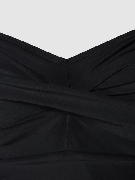 LASCANA Kostium kąpielowy PLUS SIZE z marszczeniami Czarny 2