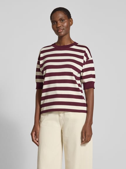 b.young relaxed fit gebreide pullover van viscosemix model 'morla' Bordeaux - 4
