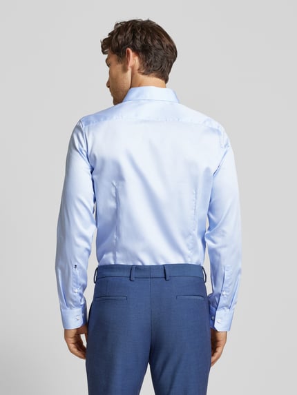 Seidensticker Slim Fit Businesshemd aus reiner Baumwolle Bleu 5