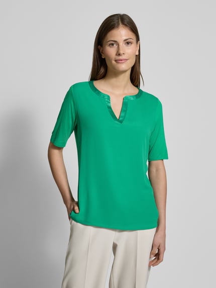 COMMA T-Shirt mit V-Ausschnitt Gruen 4