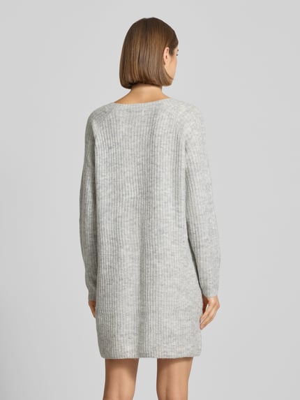 ONLY Strickkleid mit Rippstruktur Modell 'CAROL' Hellgrau 5