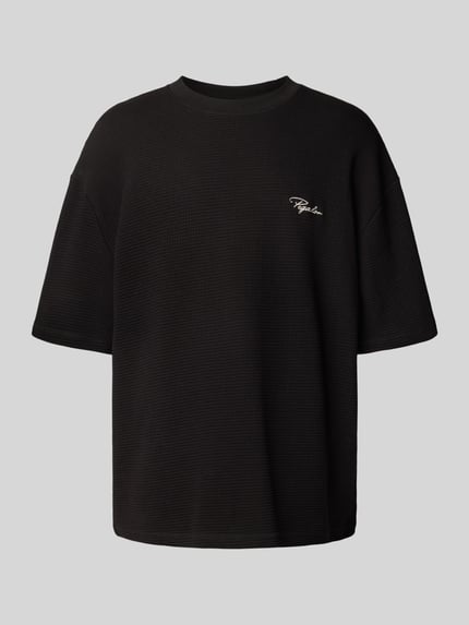 PEGADOR Oversized T-Shirt mit Label-Stitching Black 2
