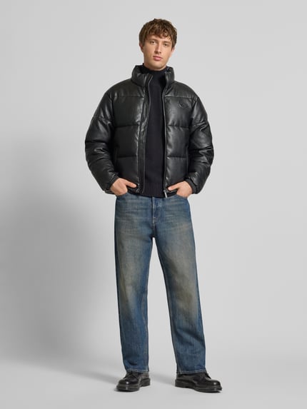 Karl Kani Regular Fit Steppjacke aus reiner Viskose Modell 'Signature' Black 1