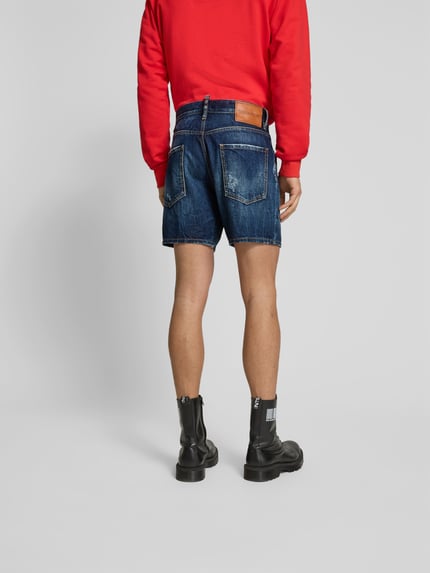 Dsquared2 Szorty jeansowe o kroju regular fit z bawełny Niebieski 5