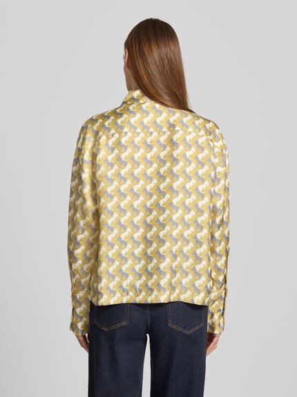 HERZENS Blusenshirt aus reiner Seide Senf 5