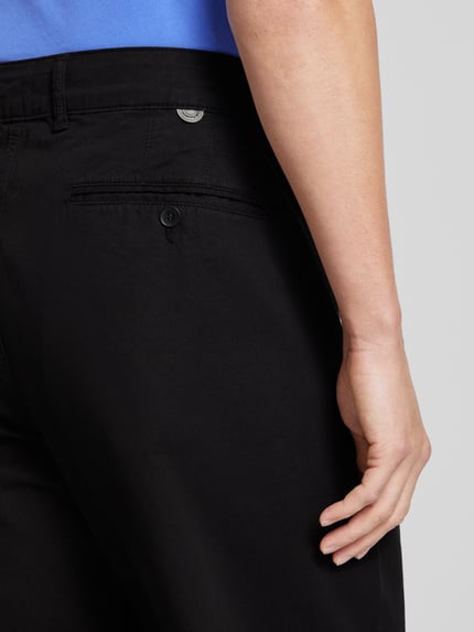 Thinking Mu Regular fit bandplooibroek met riemlussen Zwart - 3