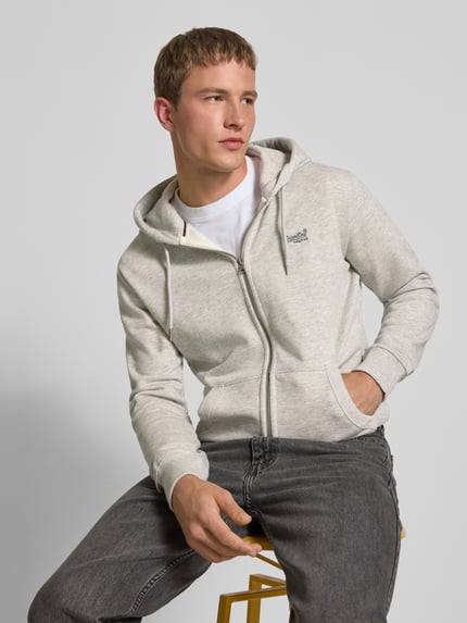Superdry Sweatjacke mit Kapuze Hellgrau 3