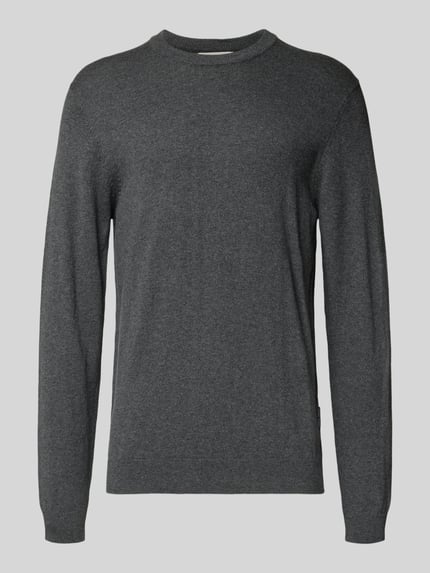 Casual Friday Regular fit gebreide pullover met kasjmier, model 'Halfdan' Donkergrijs - 2