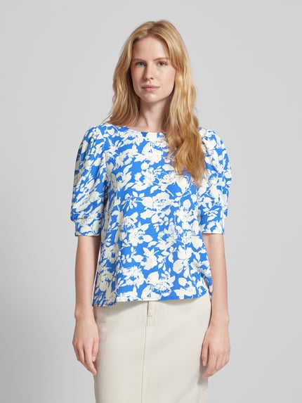 VERO MODA Bluse mit floralem Muster Modell 'FREJ' Hellblau 4
