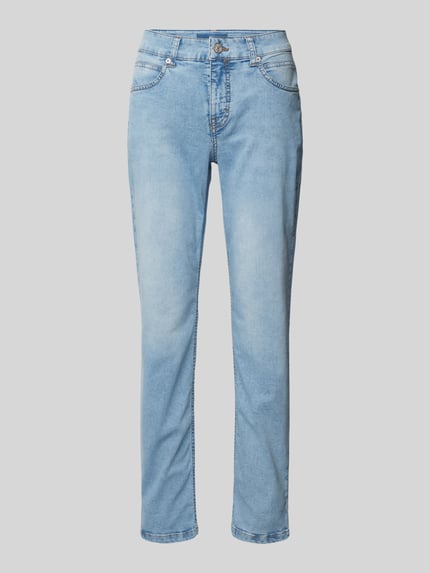 MAC Regular fit jeans met blinde gulp, model 'Sue' Lichtblauw - 2