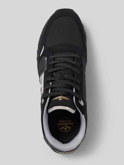 Aeronautica Militare Sneaker mit seitlichem Logo-Patch Modell 'Roma' Black 3