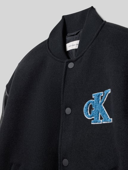 Calvin Klein Jeans Bomberjacke mit Label-Applikation Modell 'VARSITY' Black 2