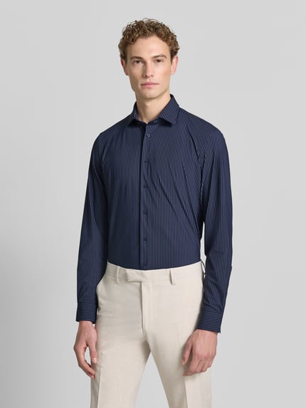 Jake*s Slim Fit Business-Hemd mit Kentkragen Marine 4