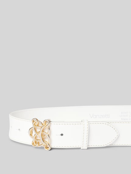 Vanzetti Leren riem met pinsluiting Wit - 2
