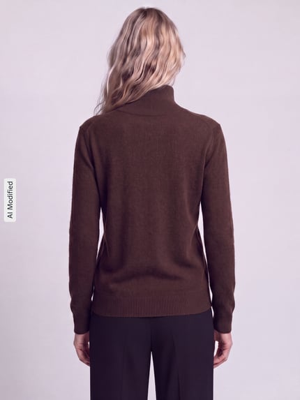 Weekend Max Mara Relaxed Fit Pullover aus Seiden-Woll-Mix Modell 'KIKU' Dunkelbraun 5