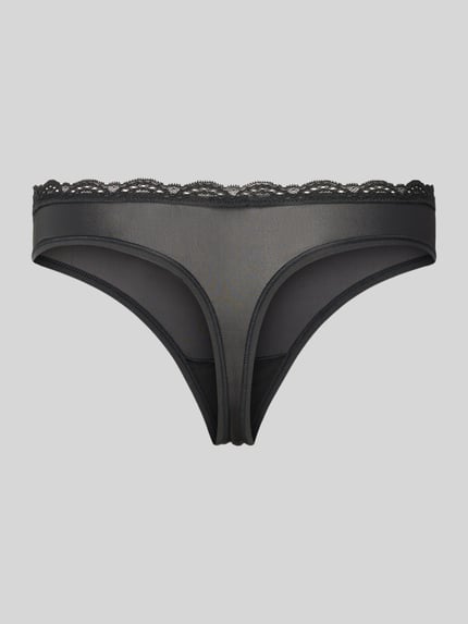 Calvin Klein Underwear String mit Label-Print Black 3
