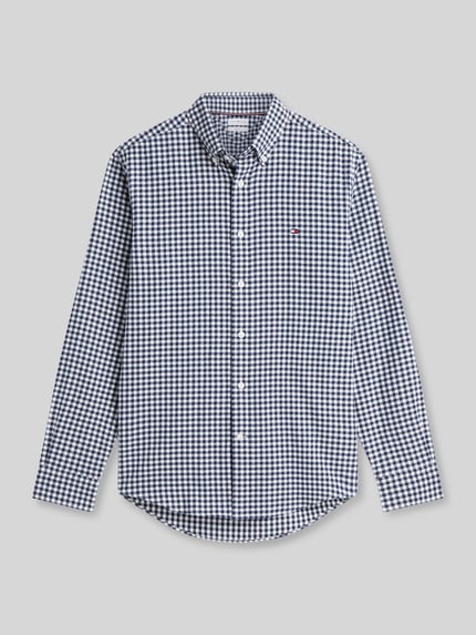 Tommy Hilfiger Regular Fit Freizeithemd aus reiner Baumwolle Marine 2