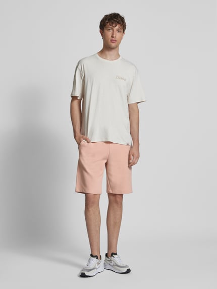 Blend Regular Fit Sweatshorts mit Strukturmuster Modell 'CASPER' Altrosa 1