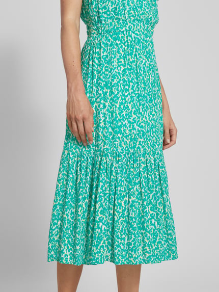 COMMA Midi-jurk in wikkellook Turquoise - 3