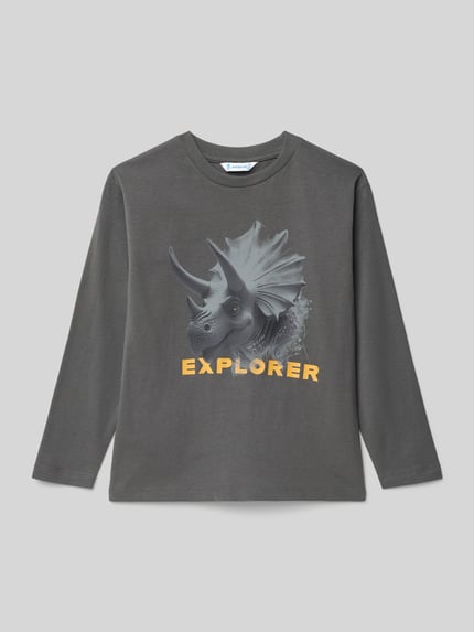 Mayoral Longsleeve mit Motiv-Print Graphit 1