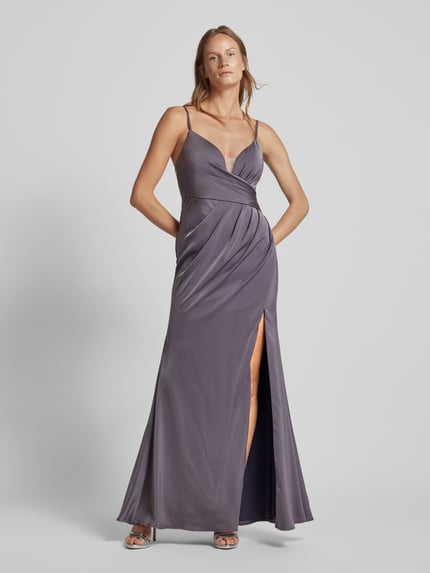 Laona Abendkleid mit Raffungen Mauve 4
