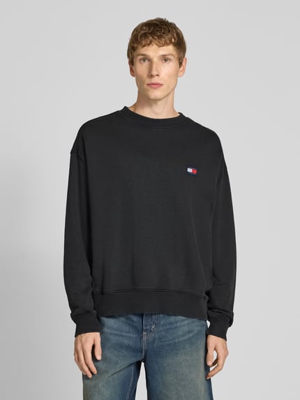 Tommy Jeans Regular Fit Sweatshirt aus reiner Baumwolle Black 4