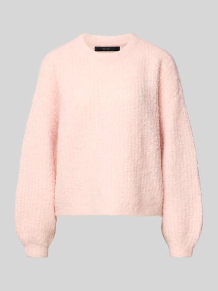 VERO MODA Relaxed Fit Strickpullover mit Woll-Anteil Modell 'CARMEN' Rosa 2