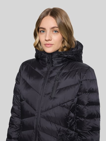 Gil Bret Taillierter Steppmantel mit Kapuze Black 3