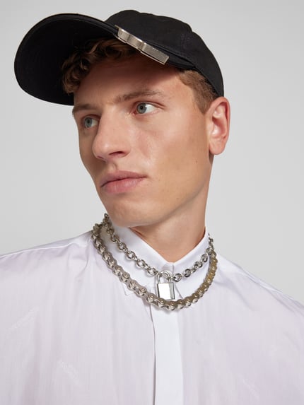 VETEMENTS Łańcuszek z zawieszką w kształcie kłódki Srebrny 1