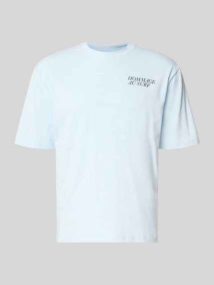 s.Oliver RED LABEL Regular Fit T-Shirt aus Baumwoll-Mix Hellblau 2
