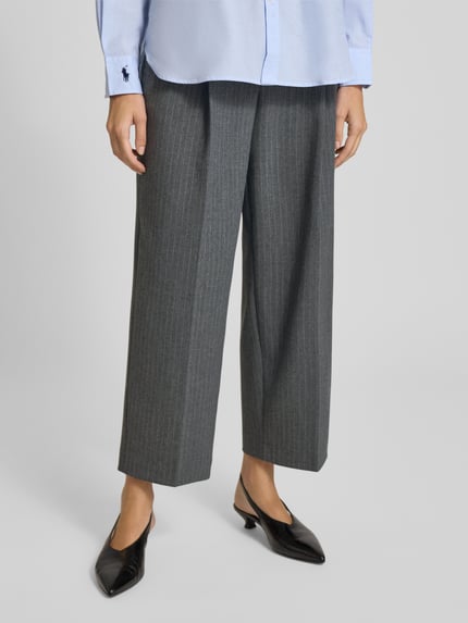 SEDUCTIVE Straight Leg Stoffhose mit Bundfalten Modell 'SLOANNE' Dunkelgrau 4