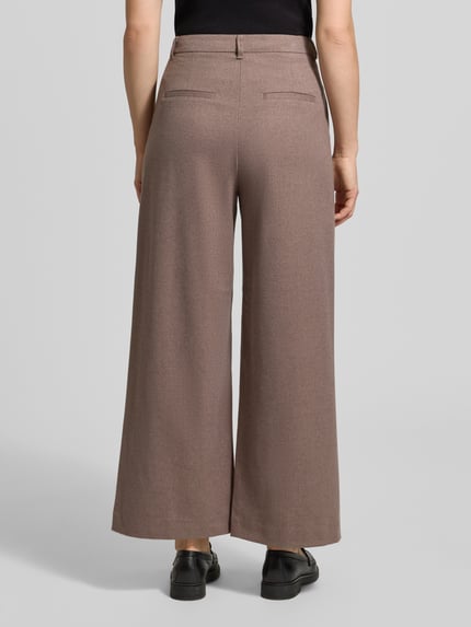 s.Oliver RED LABEL Regular Fit Marlenehose mit Bundfalten Taupe Melange 5