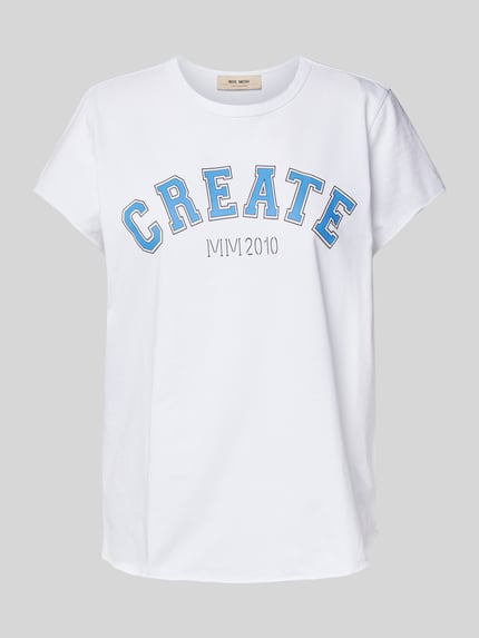 MOS MOSH T-shirt met labelprint, model 'Celli' Offwhite - 2