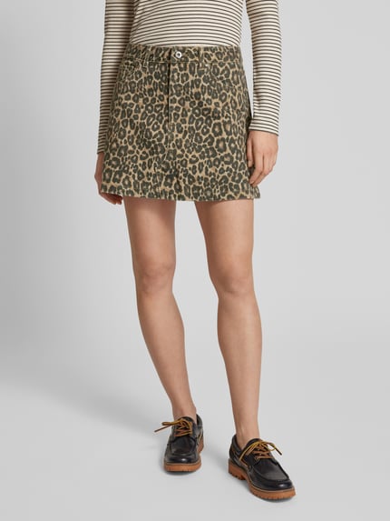 Jake*s Casual Minirock im 5-Pocket-Design Dunkelbraun 4