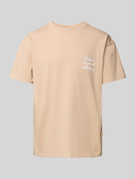 BLKVIS T-Shirt mit Label-Stitching Modell 'PRIMAVERA' Sand 2