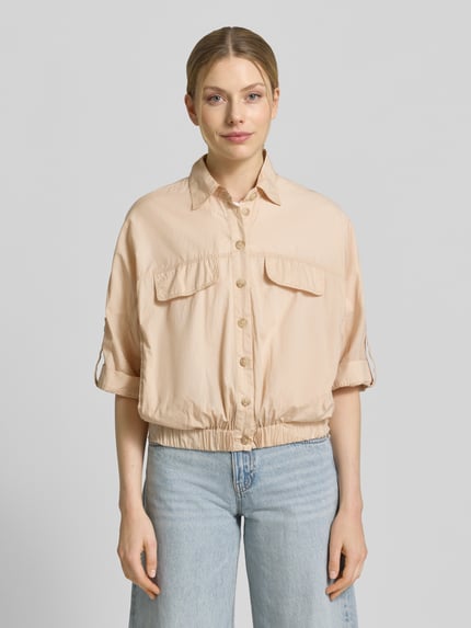 Emily Van den Bergh Blouson aus Baumwolle mit Knopfleiste Sand 4