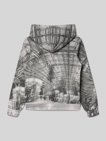 s.Oliver RED LABEL Bluza z kapturem w kroju regular fit z dodatkiem bawełny Czarny 3