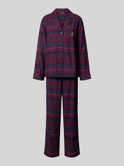 Lauren Ralph Lauren Pyjama-Set mit Logo-Stitching im 2-teiligen Set Bordeaux 1