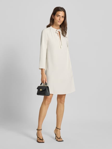 JOOP! Knielanges Kleid mit Schlüsselloch-Ausschnitt Modell 'Darcy' Offwhite 1